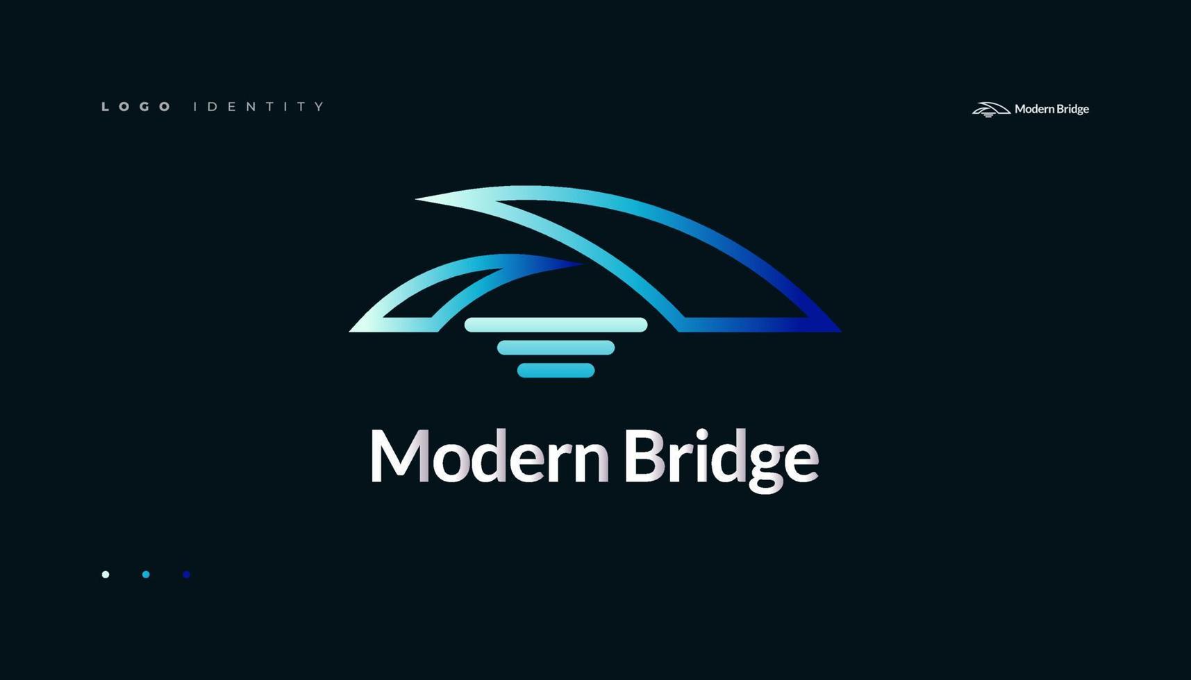 pont logo pouvez être utilisé comme un icône ou marque pour votre entreprise vecteur