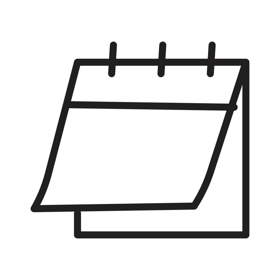 calendrier contour icône, linéaire calendrier, noir et blanc transparent vecteur