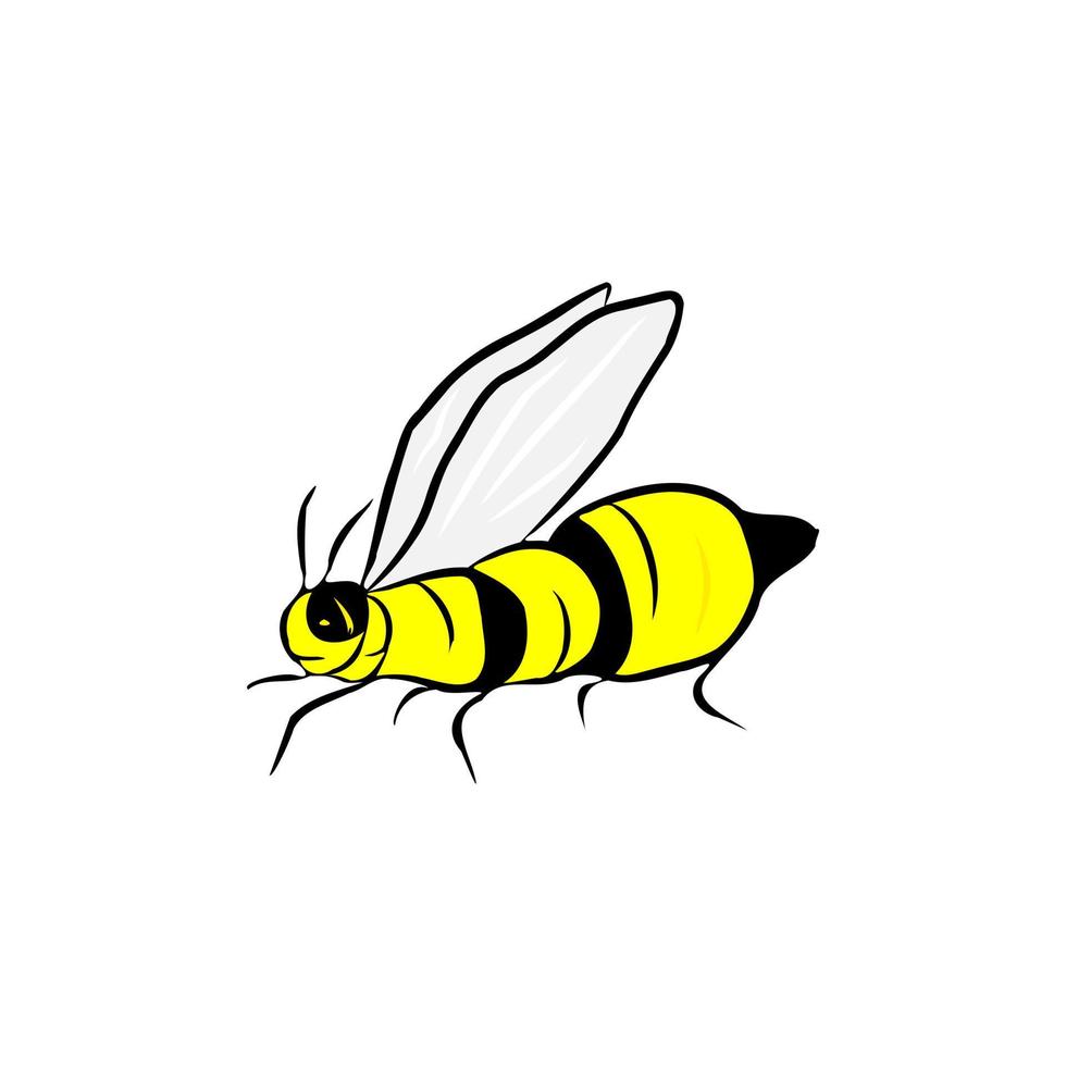 mignonne abeille animal dessin animé vecteur