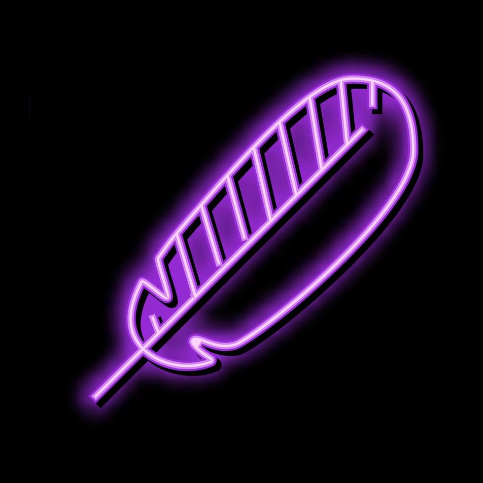 abstrait plume doux duveteux néon lueur icône illustration vecteur