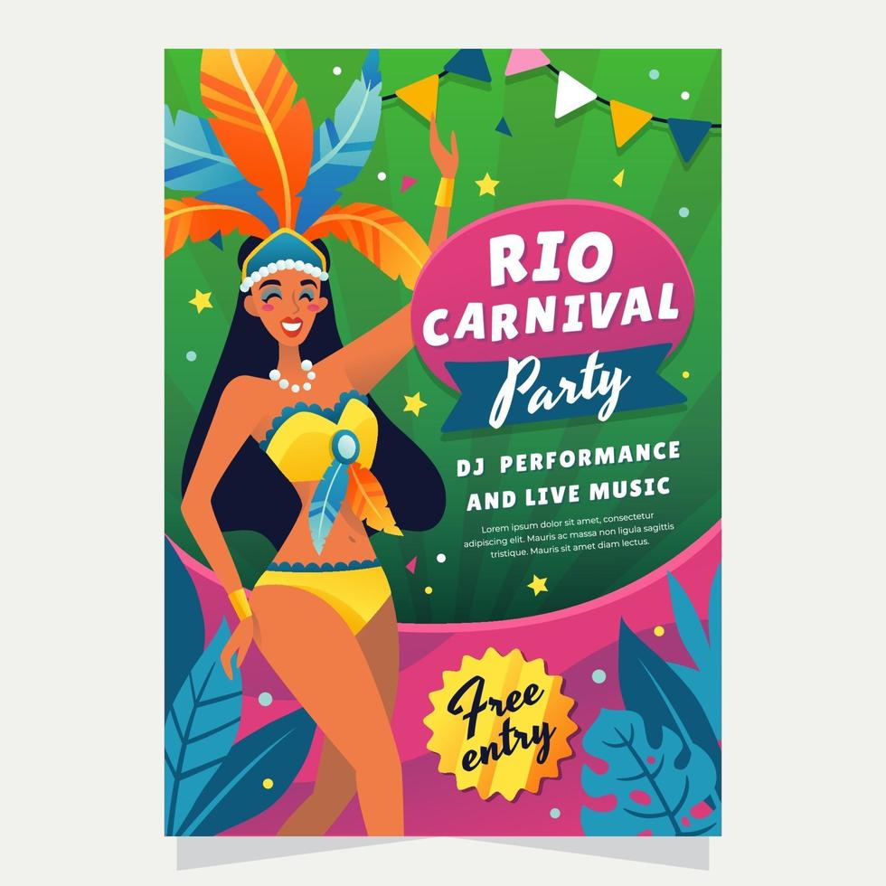 rio carnaval samba party vecteur