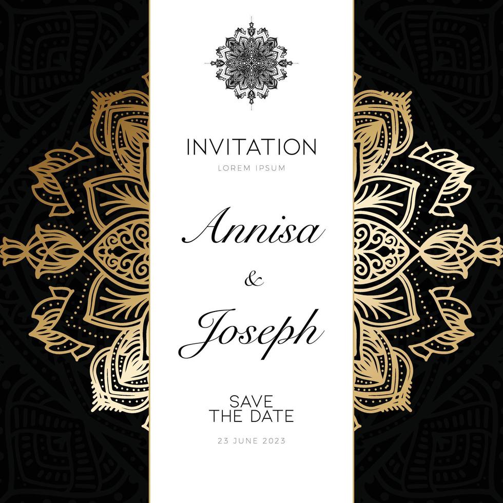 Indien mariage invitation modèles vecteur