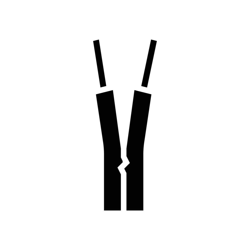 faible Tension câble câble glyphe icône vecteur illustration