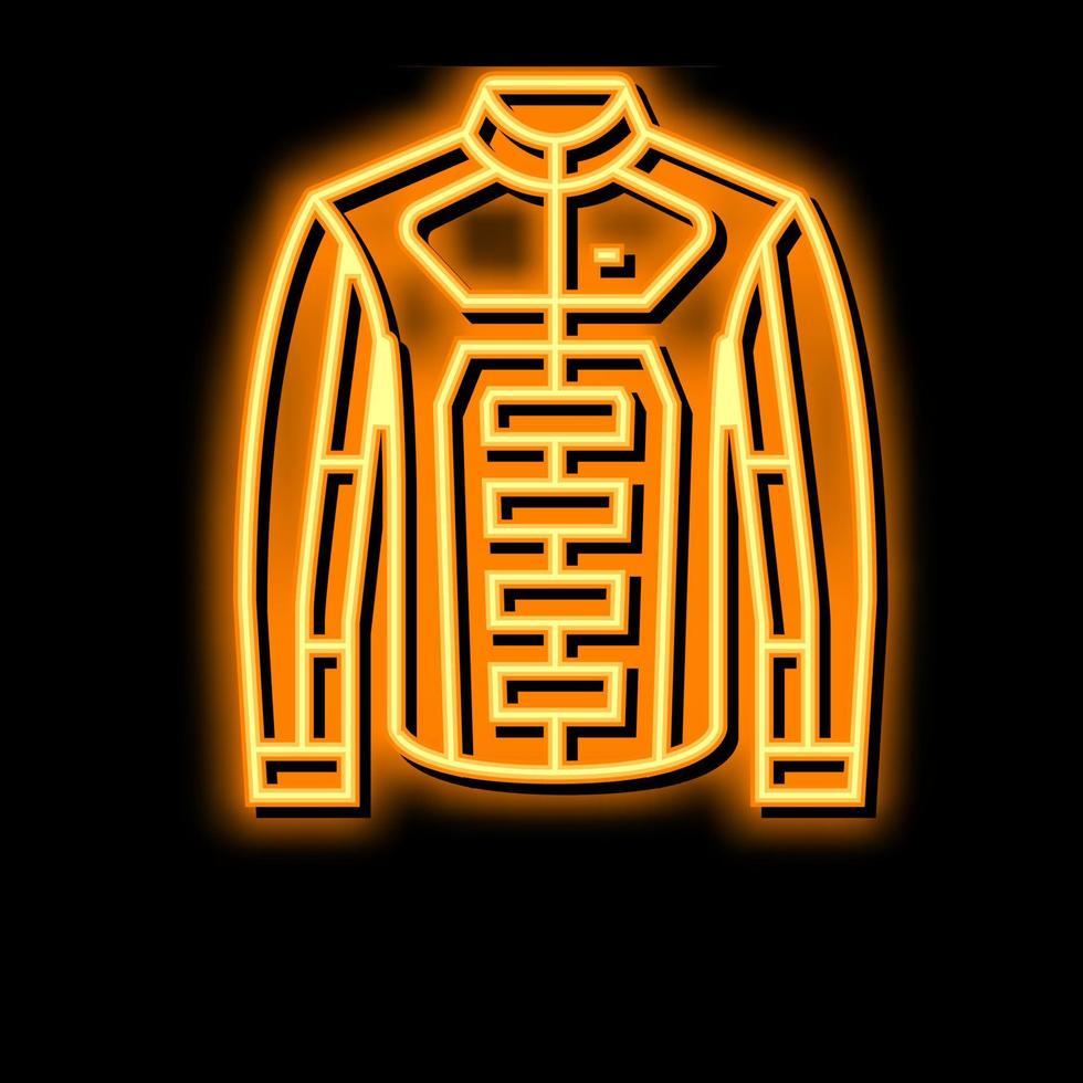 veste moto néon lueur icône illustration vecteur