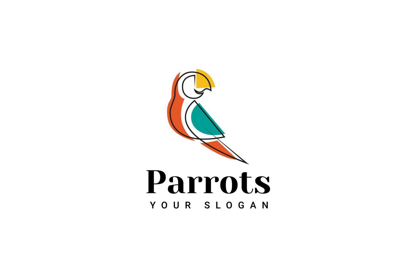 perroquet logo icône vecteur illustration