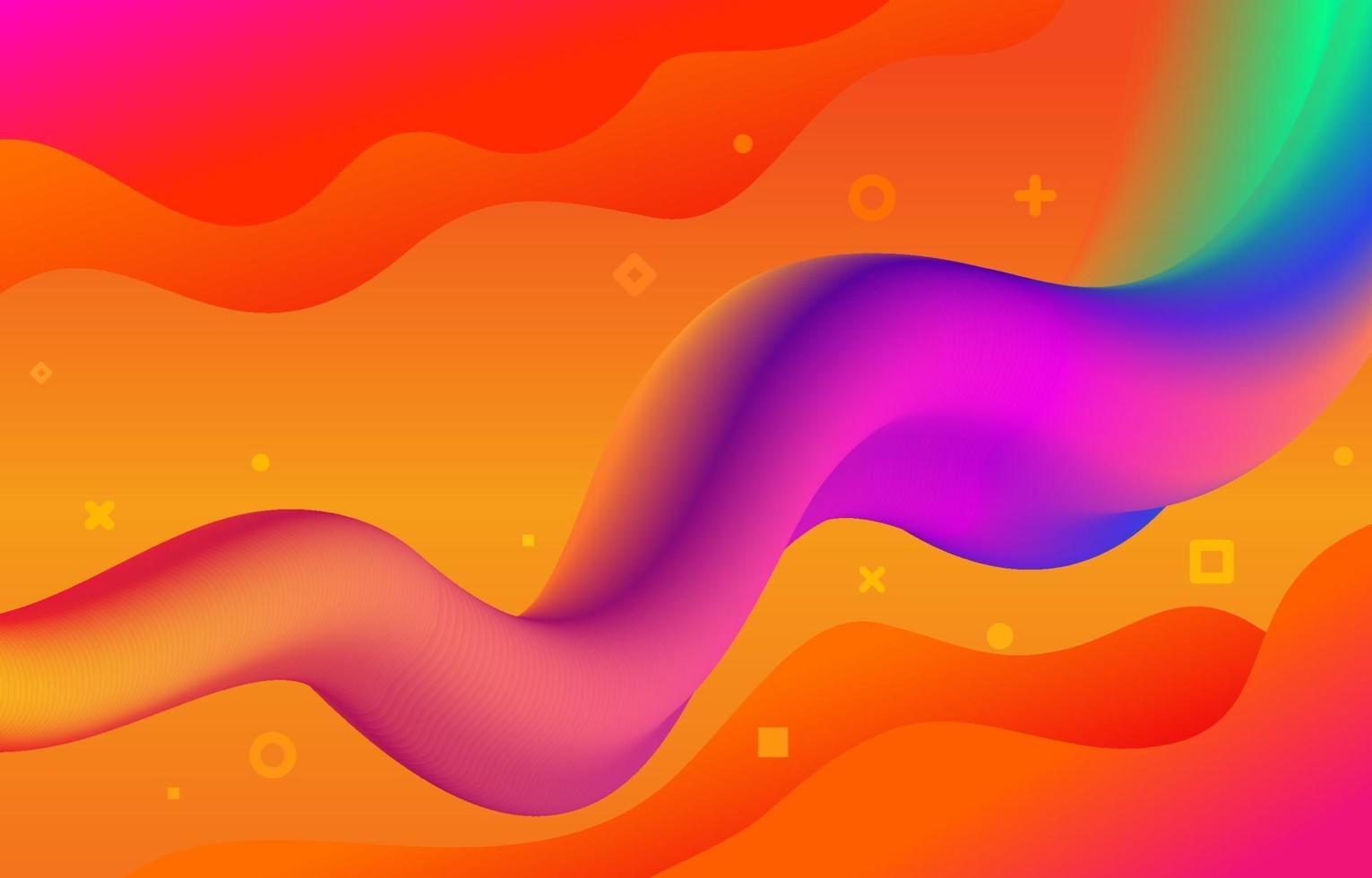 fond de forme de vague abstraite colorée vecteur