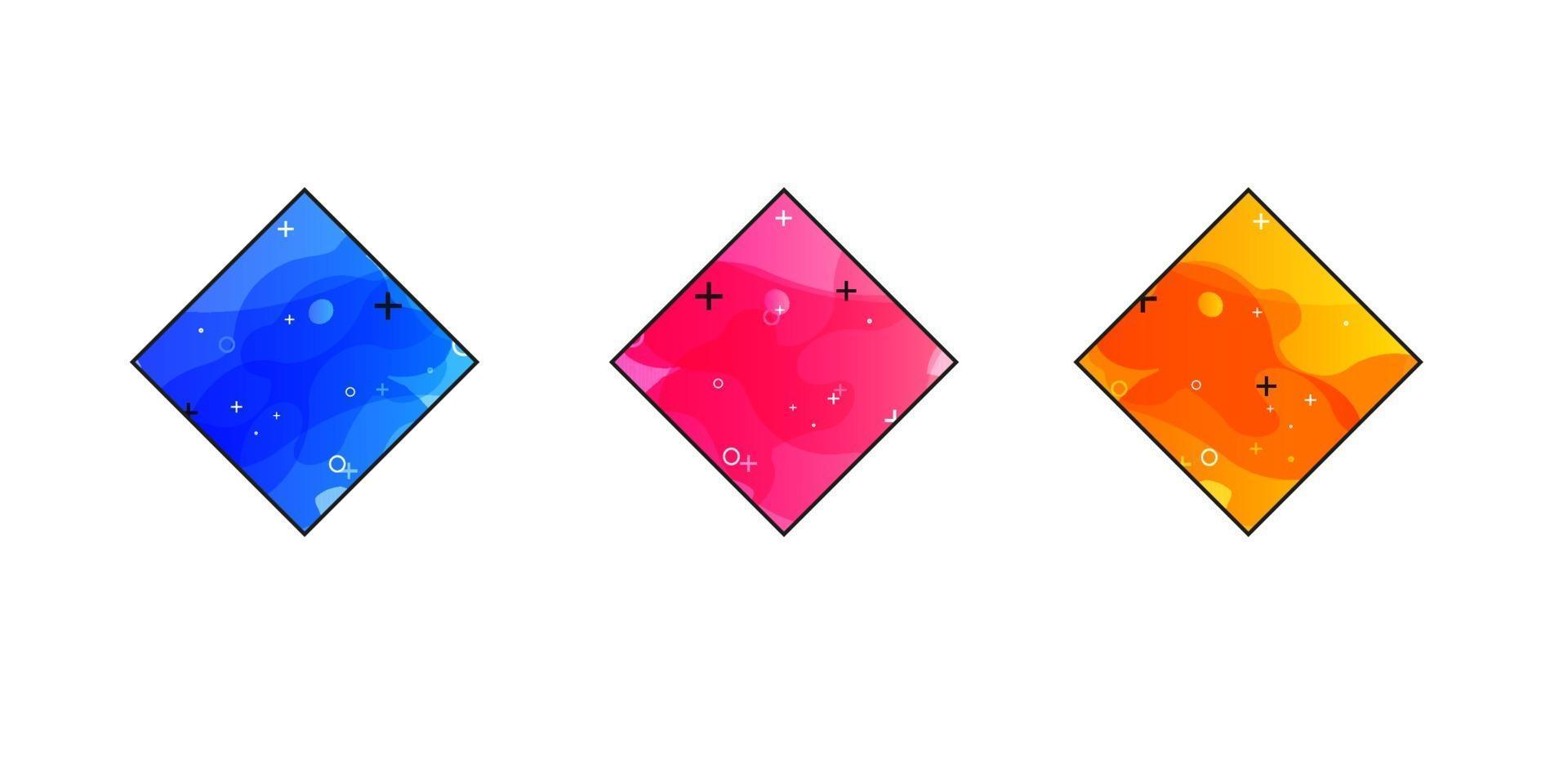 bannières géométriques dégradées avec des formes liquides fluides. conception fluide dynamique pour logo, flyers ou presentstion. fond de vecteur abstrait