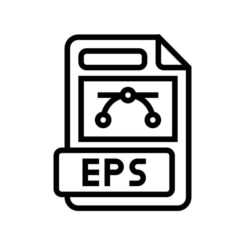 eps fichier format document ligne icône vecteur illustration