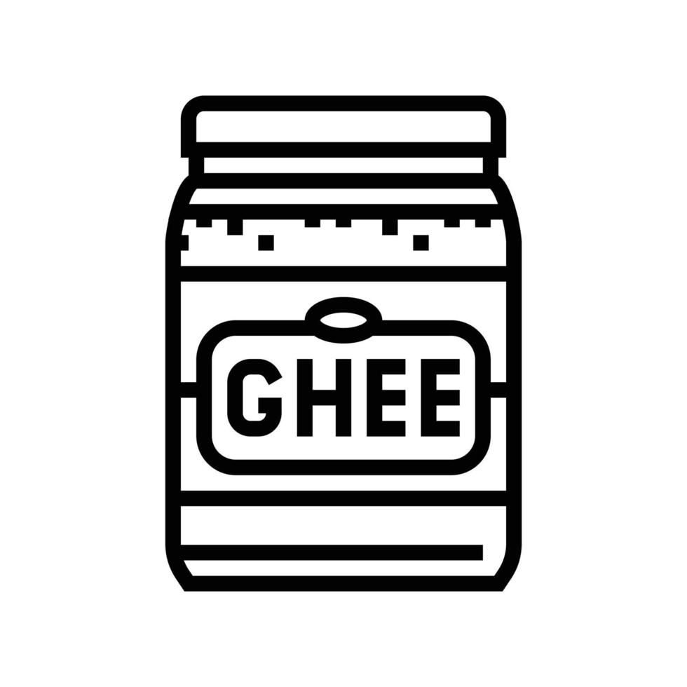 ghee Lait produit laitier ligne icône vecteur illustration