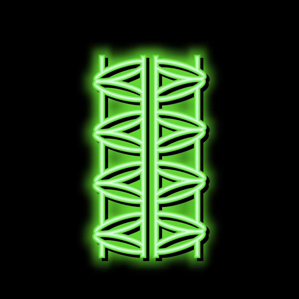 acier armature néon lueur icône illustration vecteur