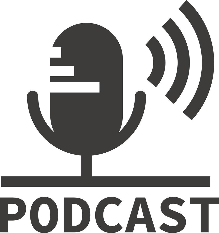 icône de podcast simple vecteur