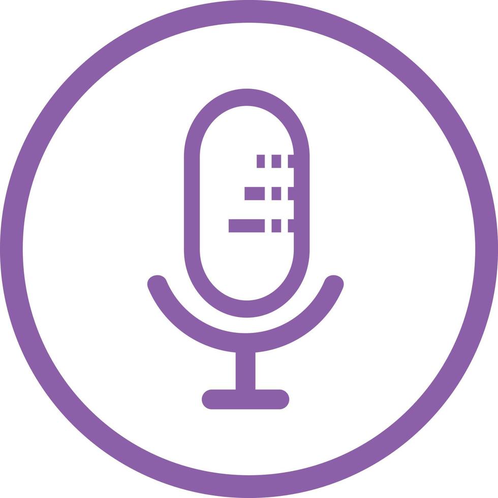 Podcast microphone icône. vecteur. vecteur