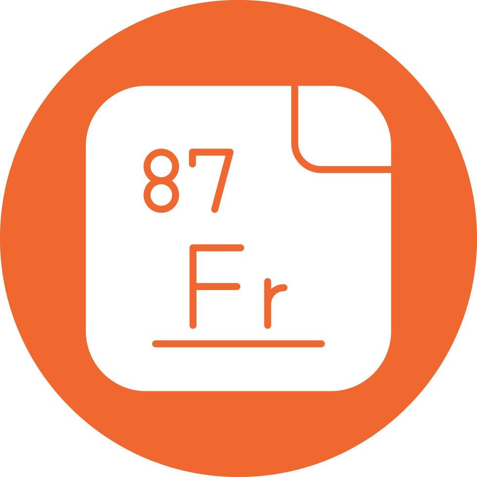 francium vecteur icône