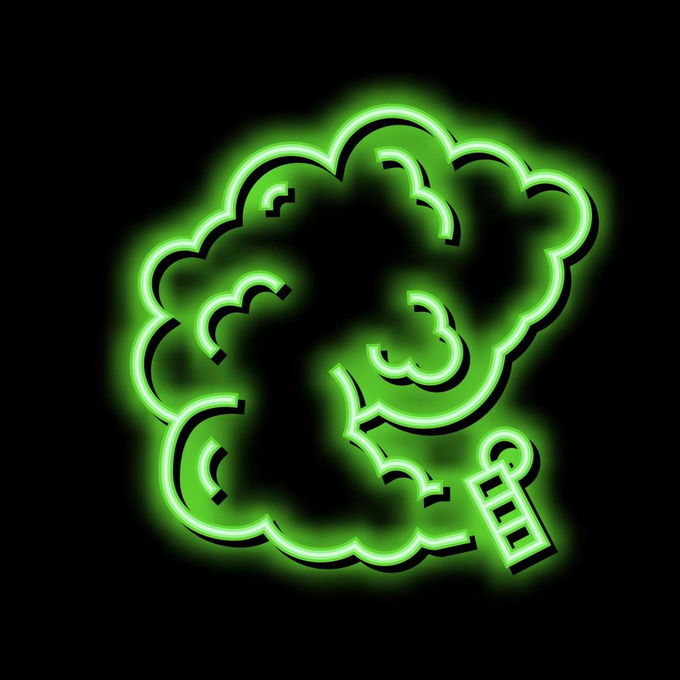 coloré fumée néon lueur icône illustration vecteur