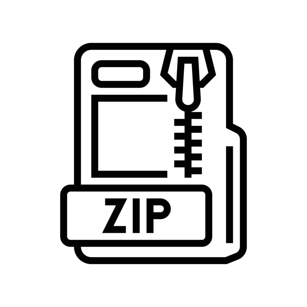Zip *: français fichier format document ligne icône vecteur illustration