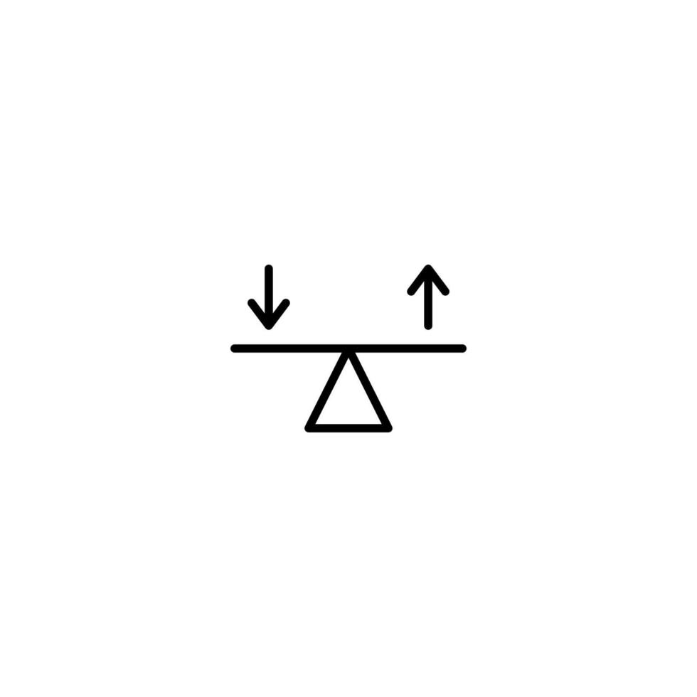 équilibre icône avec contour style vecteur