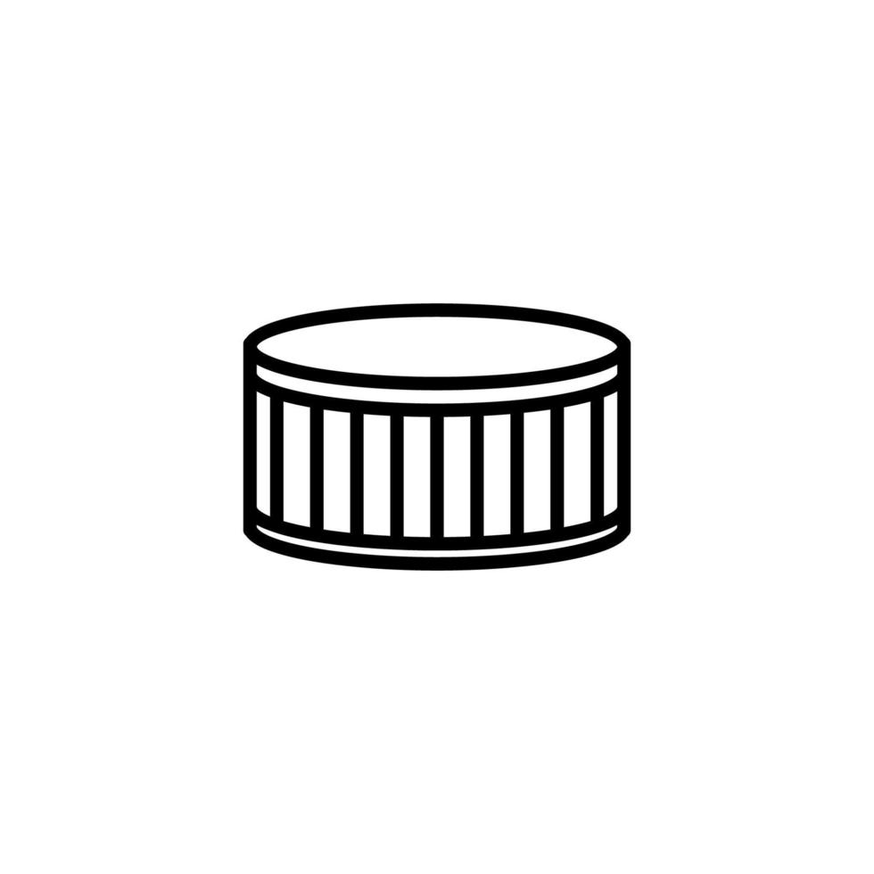 tambour icône avec contour style vecteur