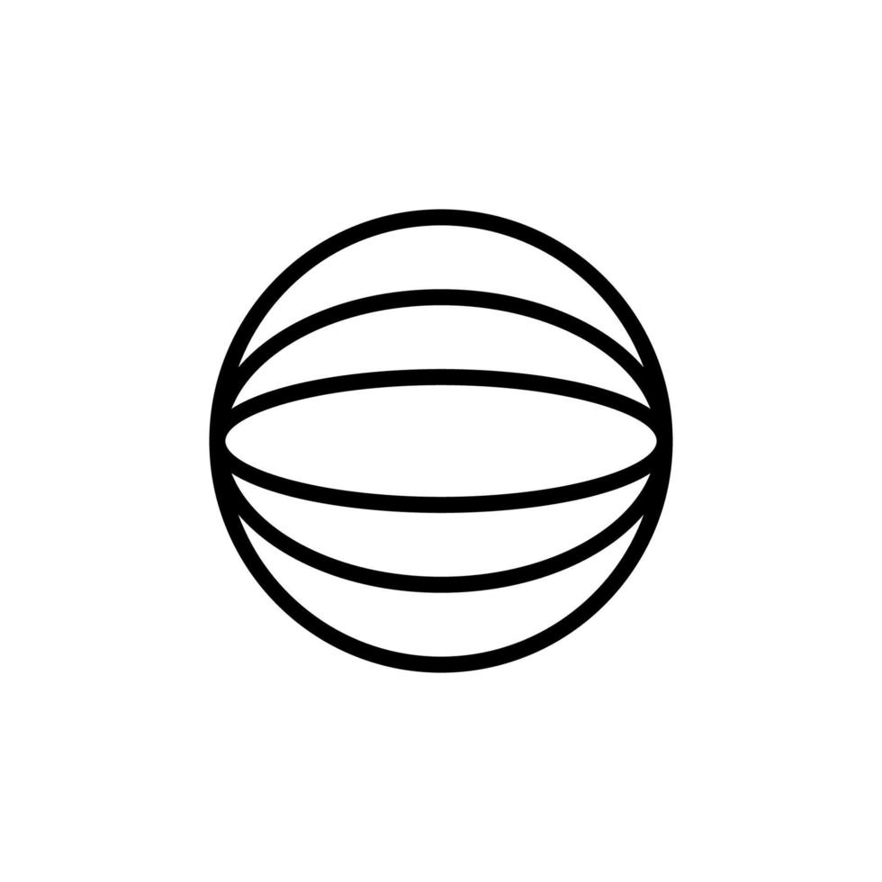 Balle icône avec contour style vecteur