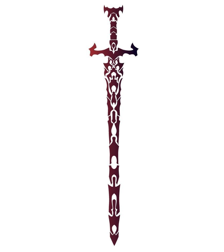 illustration vecteur graphique de conception tribal art épée
