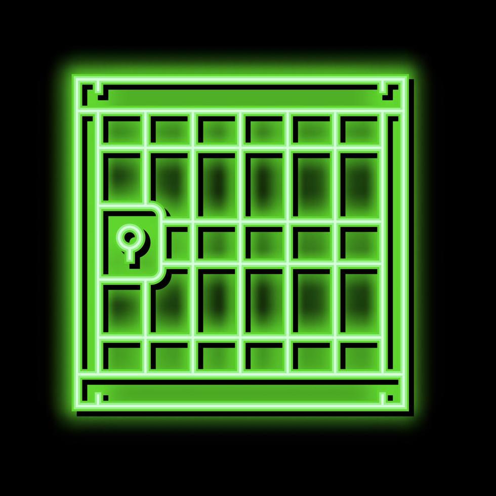 prison loi dictionnaire néon lueur icône illustration vecteur