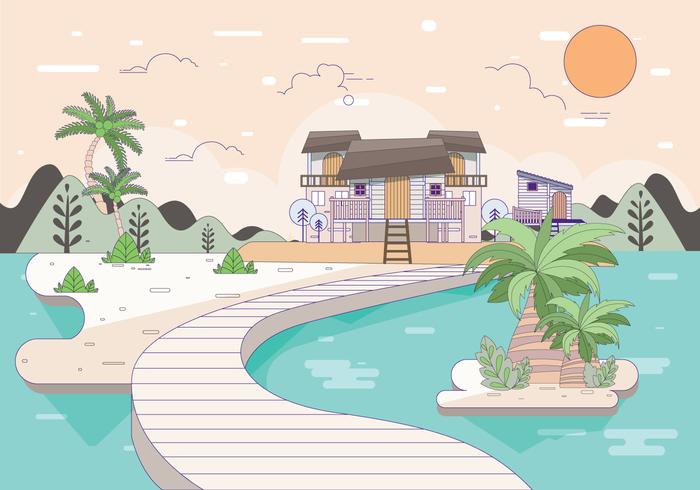 Beach Resort Illustration Vol 2 vecteur