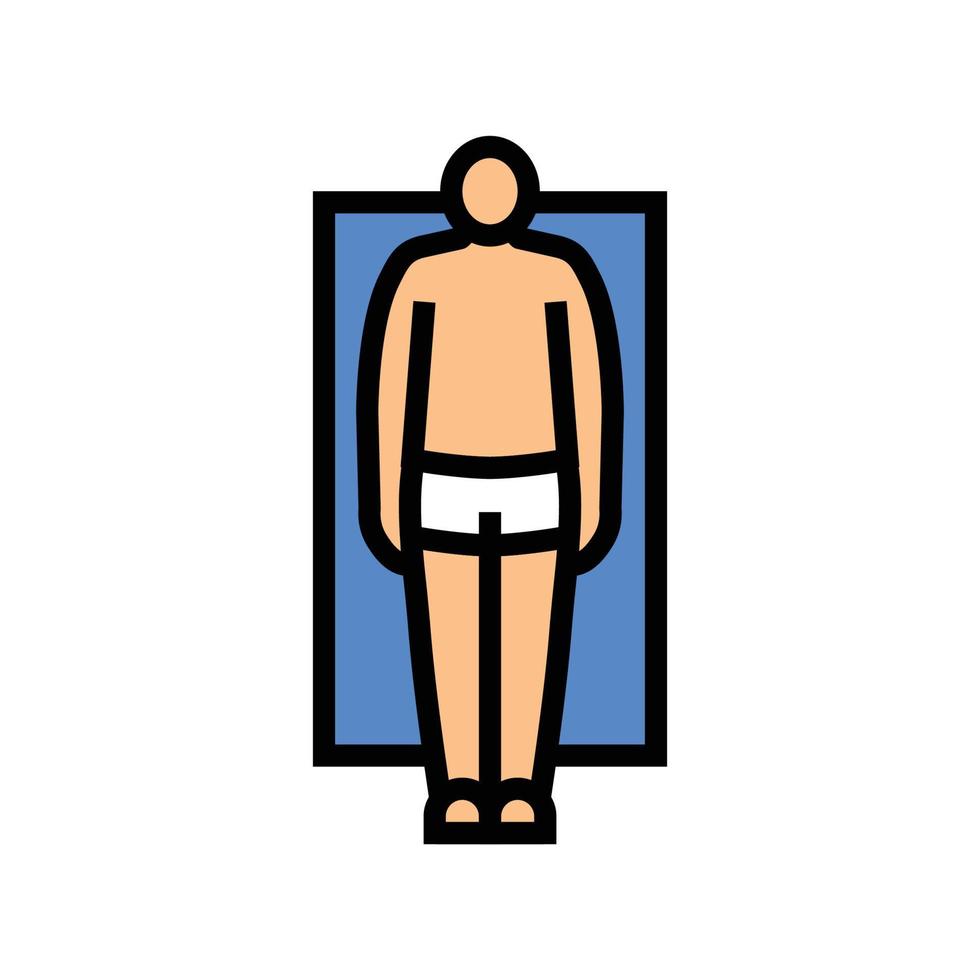 rectangle Masculin corps type Couleur icône vecteur illustration