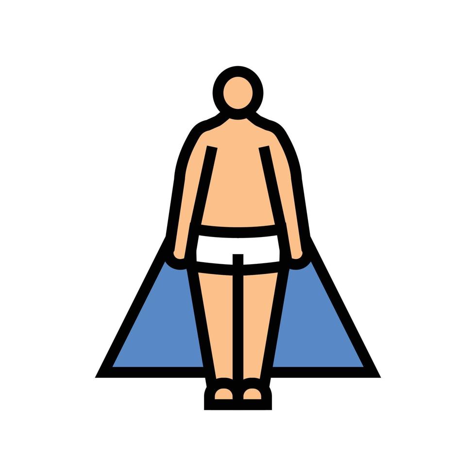 poire Masculin corps type Couleur icône vecteur illustration