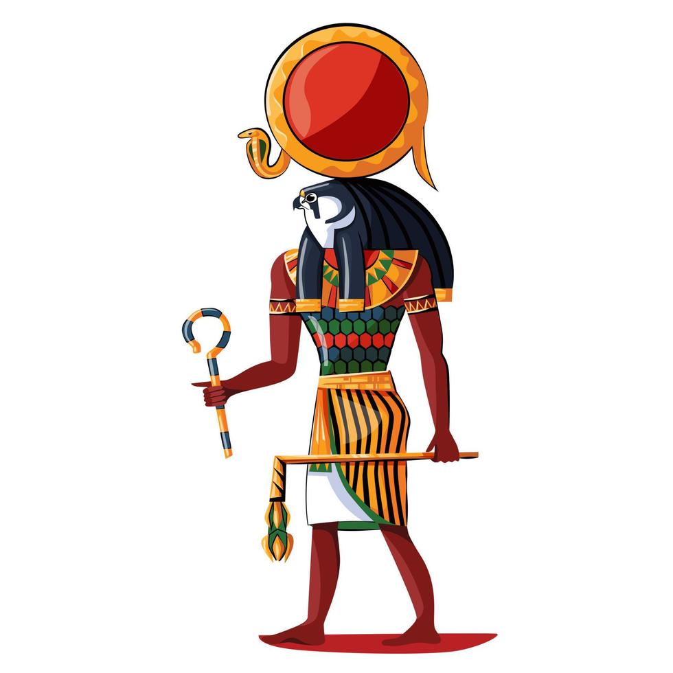ancien Egypte Soleil Dieu ra dessin animé illustration vecteur