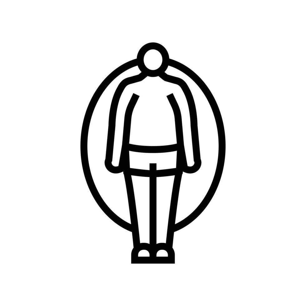 Pomme Masculin corps type ligne icône vecteur illustration
