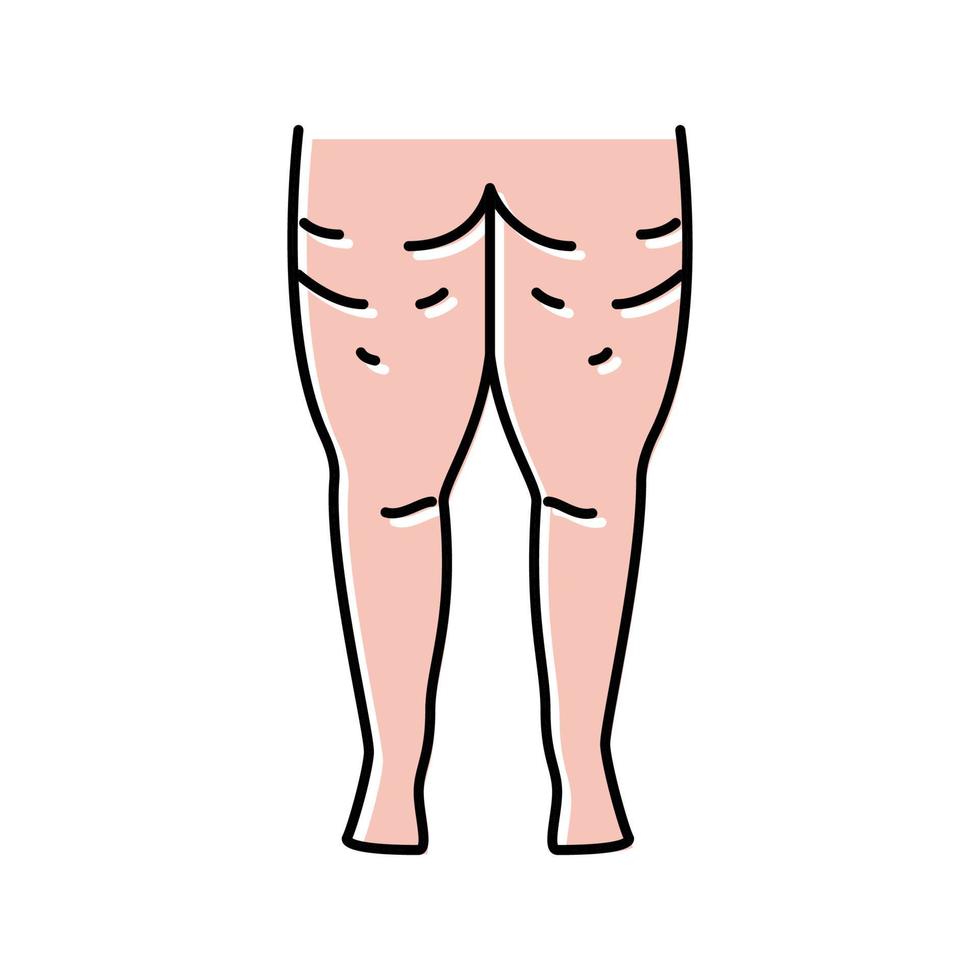 illustration vectorielle d'icône de couleur de problème de cellulite vecteur