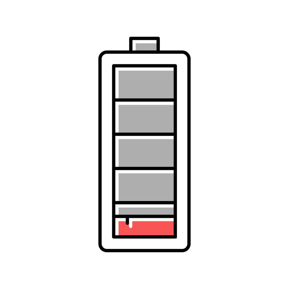 faible batterie Puissance énergie Couleur icône vecteur illustration