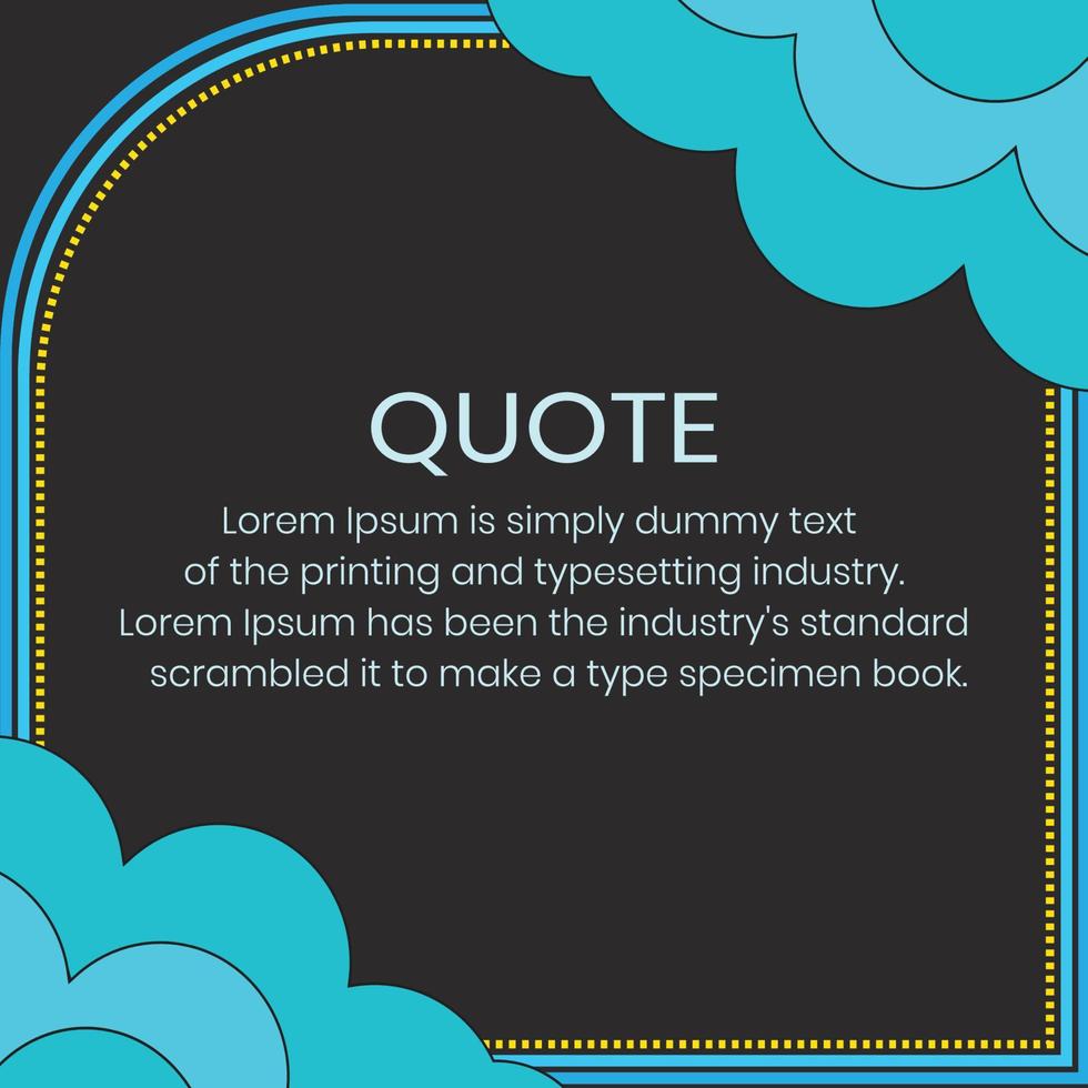 Vide et aqua bleu abstrait citation modèle.citation vide discours bulles, citation cadres modèles Cadre boîte vide espace, géométrique conception pour social médias poste, bannière, affiche vecteur Contexte