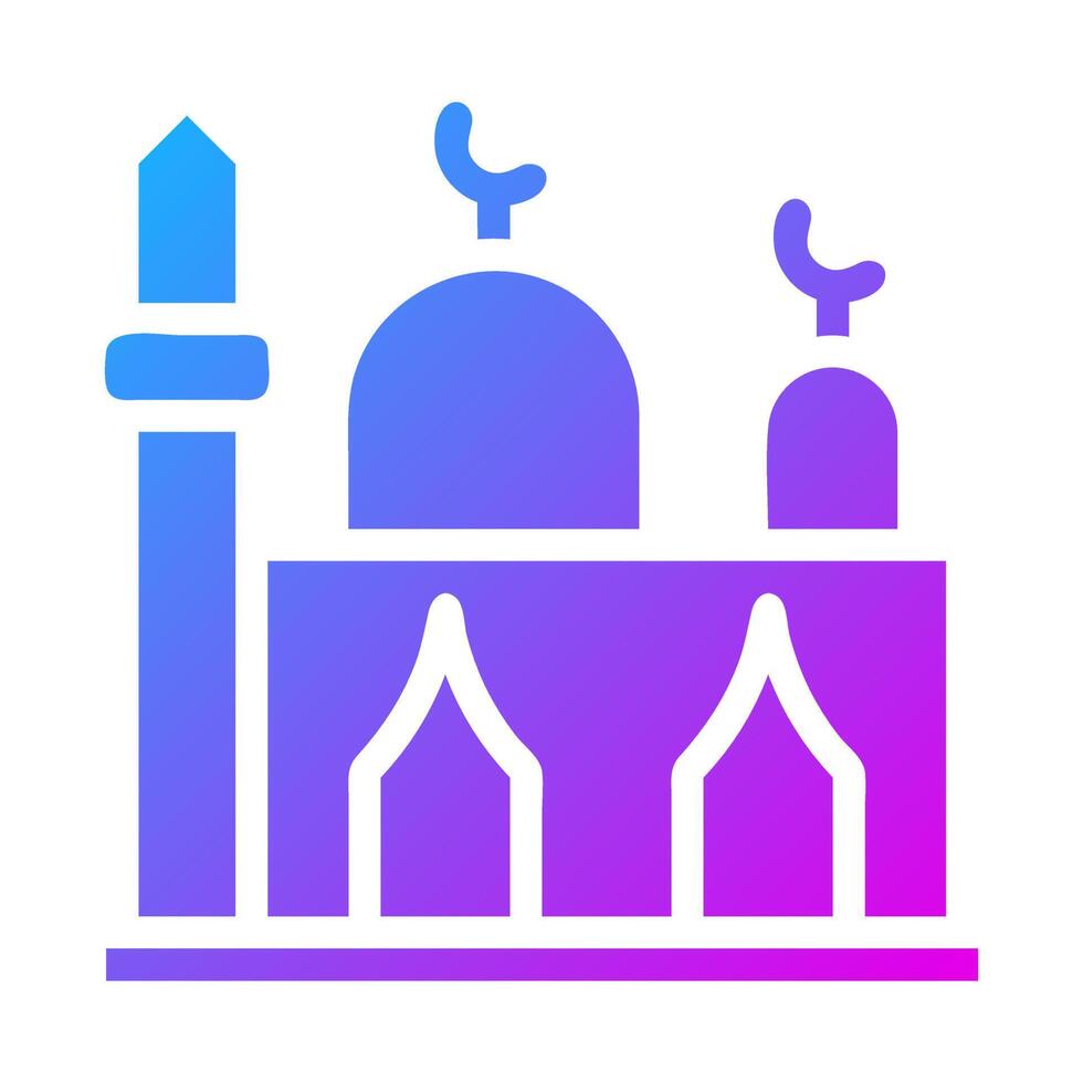 mosquée icône solide pente violet style Ramadan illustration vecteur élément et symbole parfait.