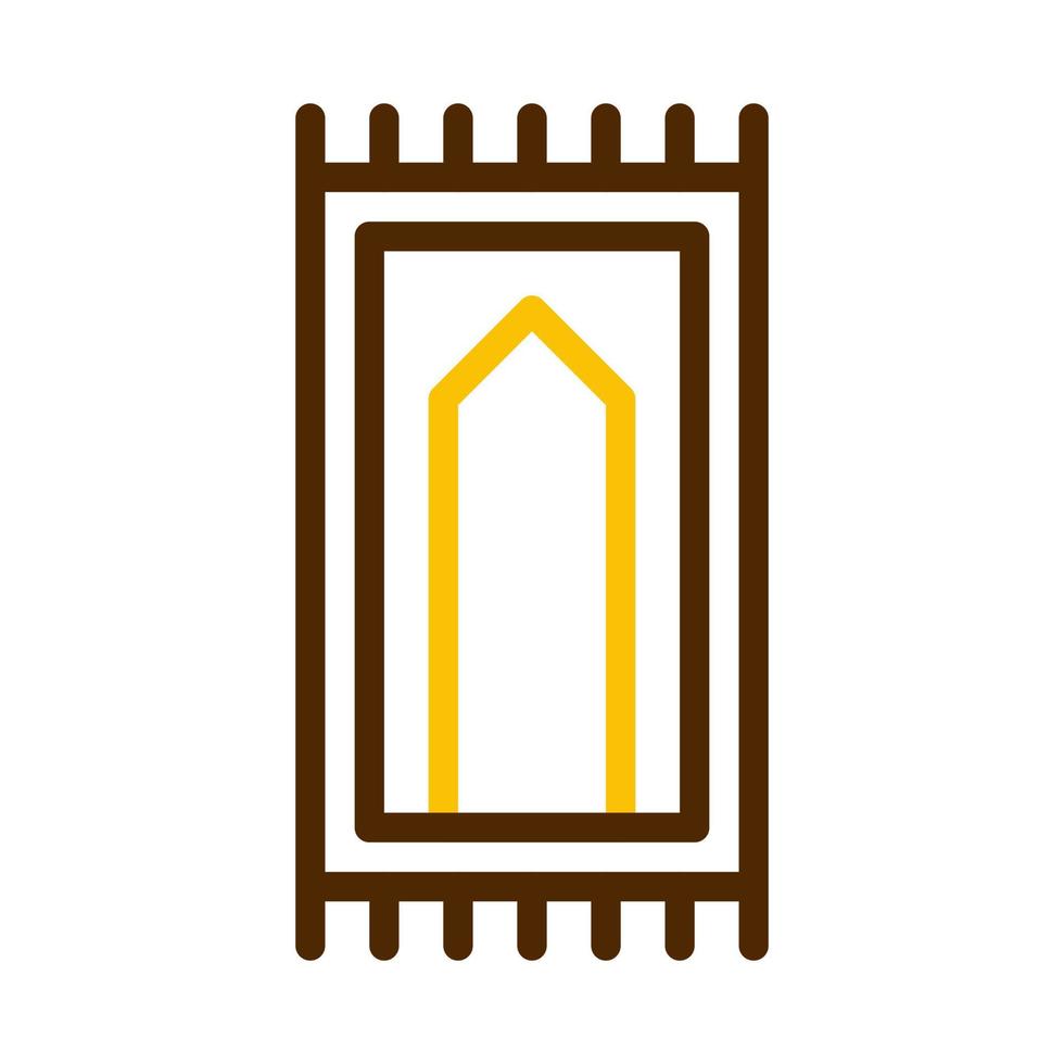 couverture icône bicolore marron Jaune style Ramadan illustration vecteur élément et symbole parfait.