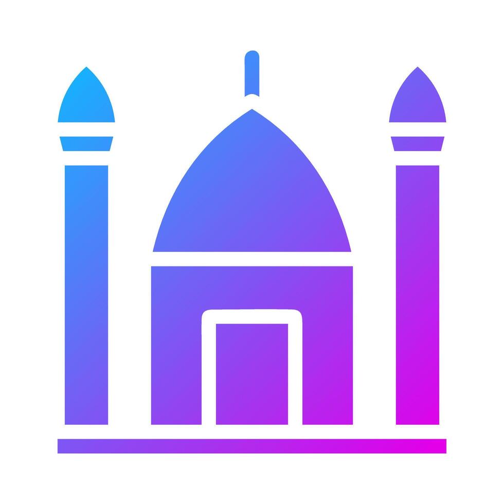 mosquée icône solide pente violet style Ramadan illustration vecteur élément et symbole parfait.