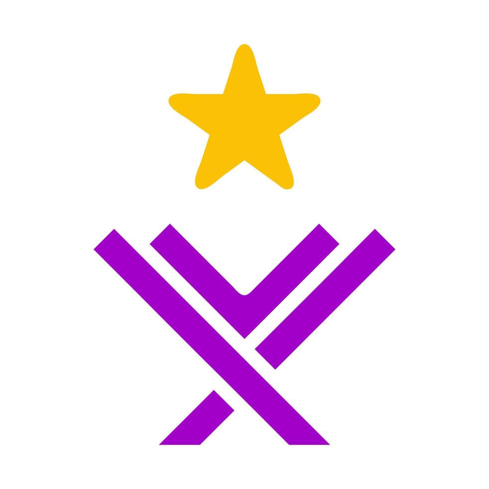 coran icône solide violet Jaune style Ramadan illustration vecteur élément et symbole parfait.