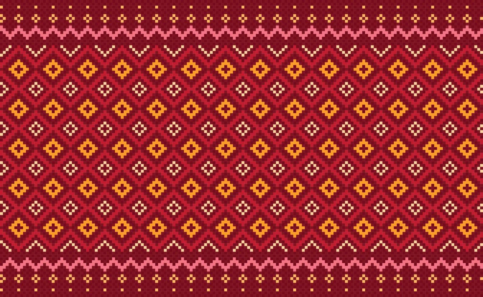 broderie ethnique modèle, vecteur géométrique ethnique arrière-plan, rouge modèle chevron surface