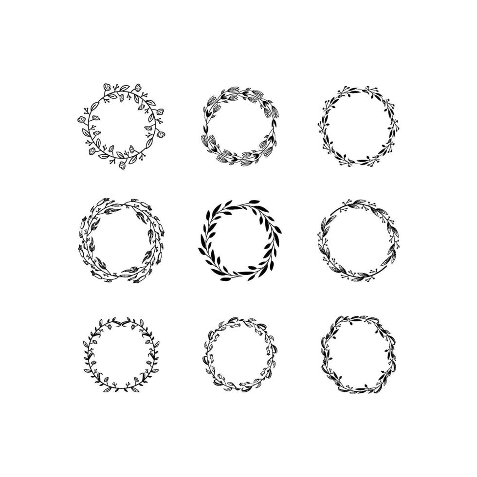 vecteur de cadre monogramme couronne