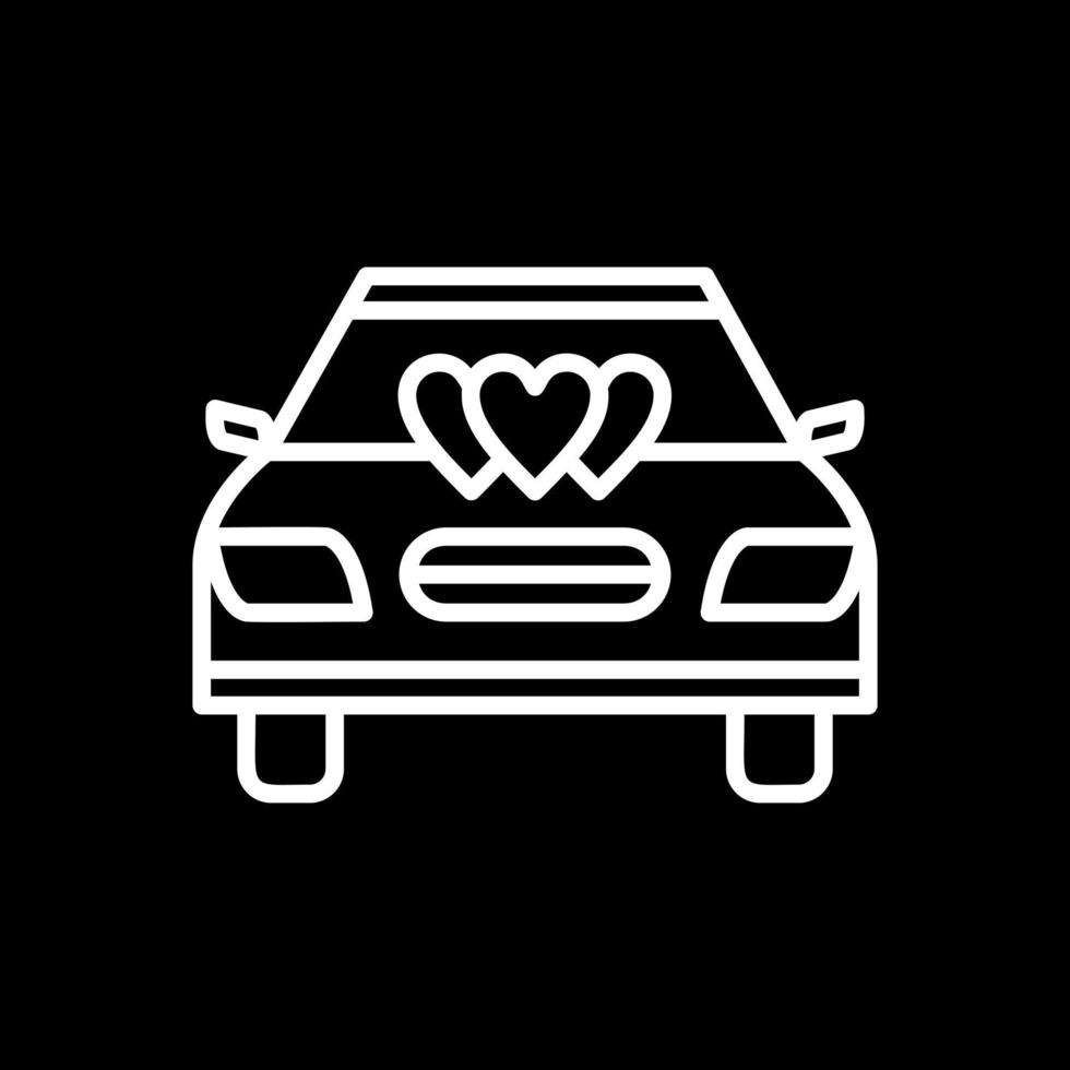 conception d'icône de vecteur de voiture de mariage