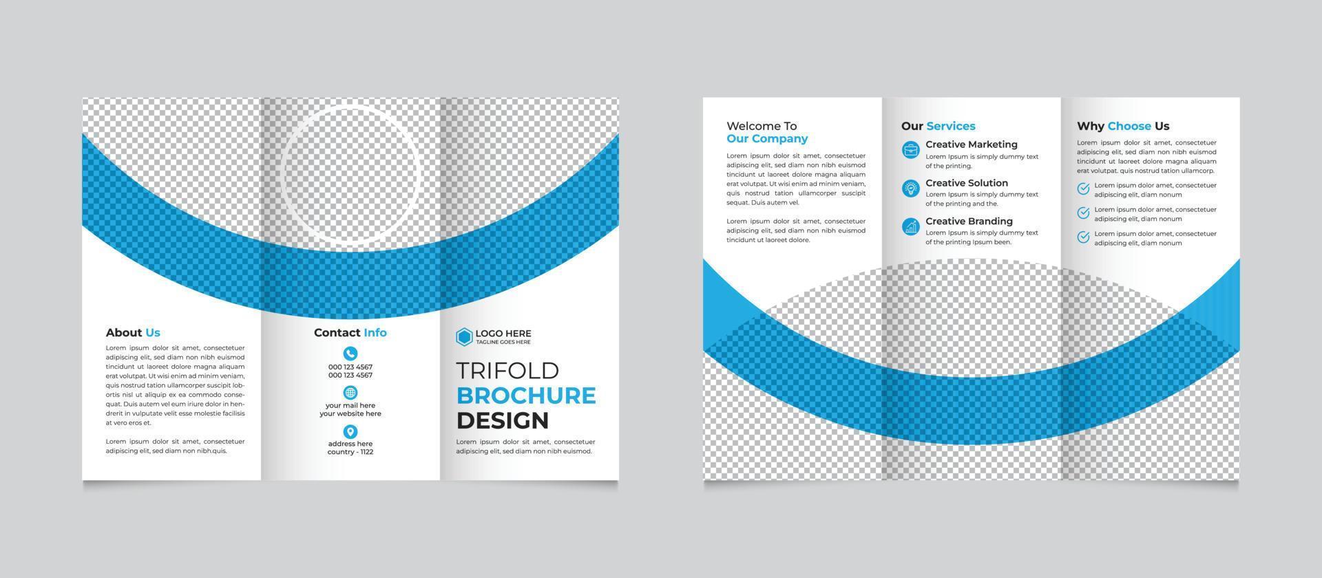 entreprise Créatif moderne affaires à trois volets brochure conception modèle gratuit vecteur