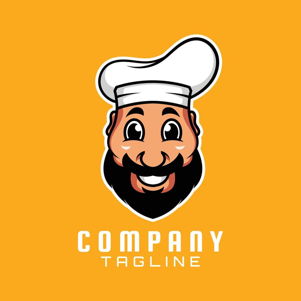 chef dessin animé mascotte logo vecteur