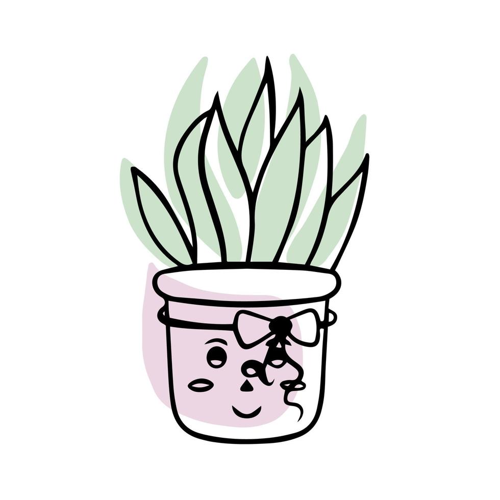 mignonne content marrant plantes succulentes les plantes vecteur