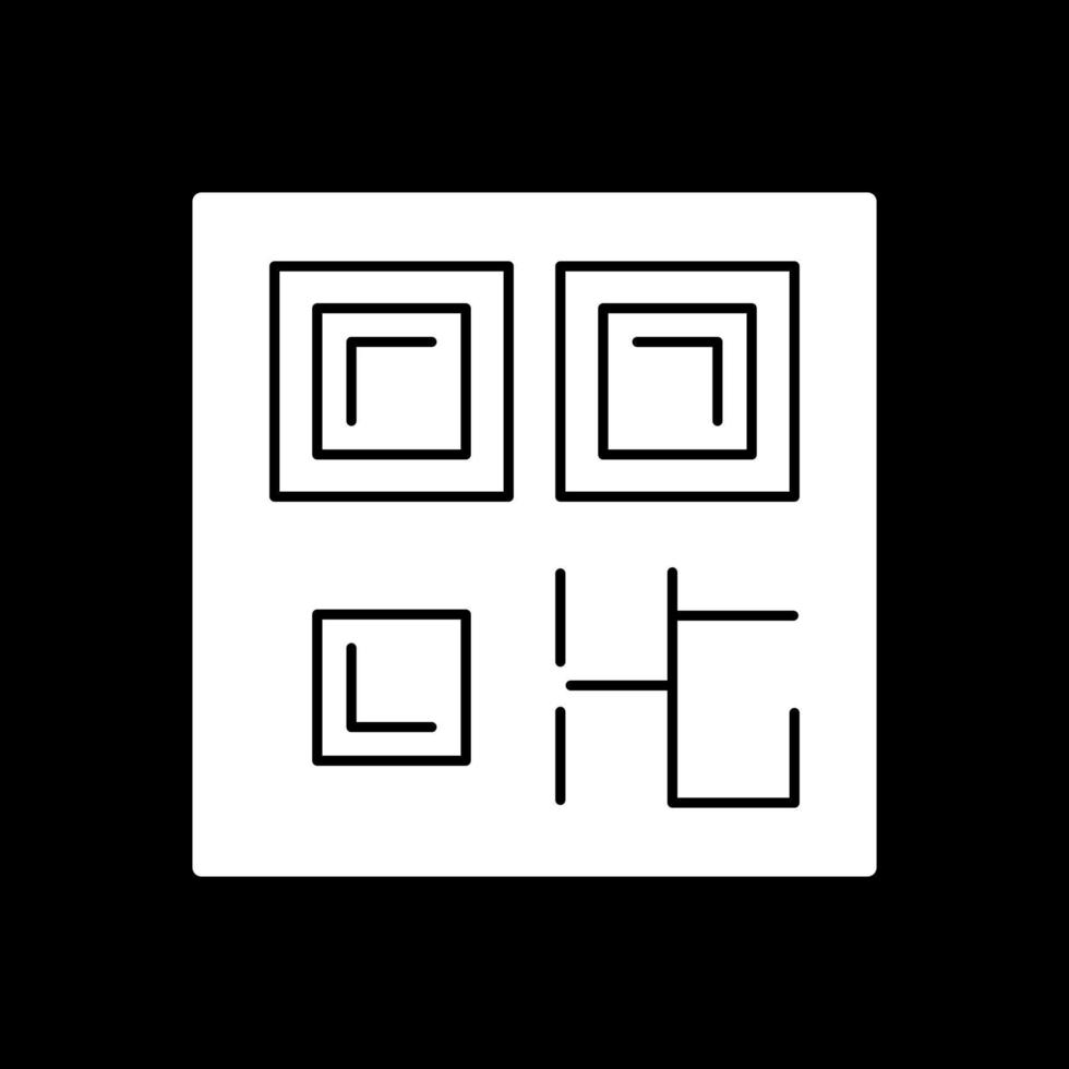 conception d'icône de vecteur de code qr