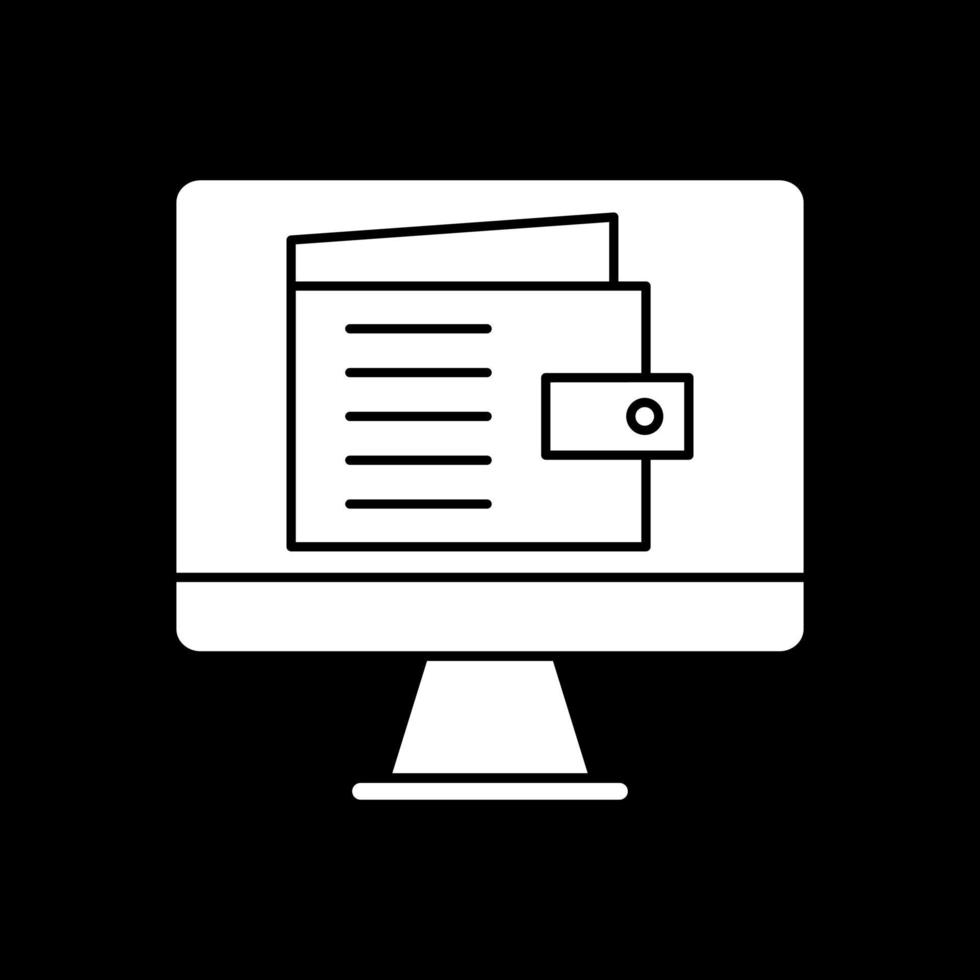 conception d'icône de vecteur de portefeuille électronique