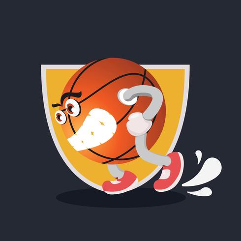 Illustration de mascotte de basket-ball vecteur