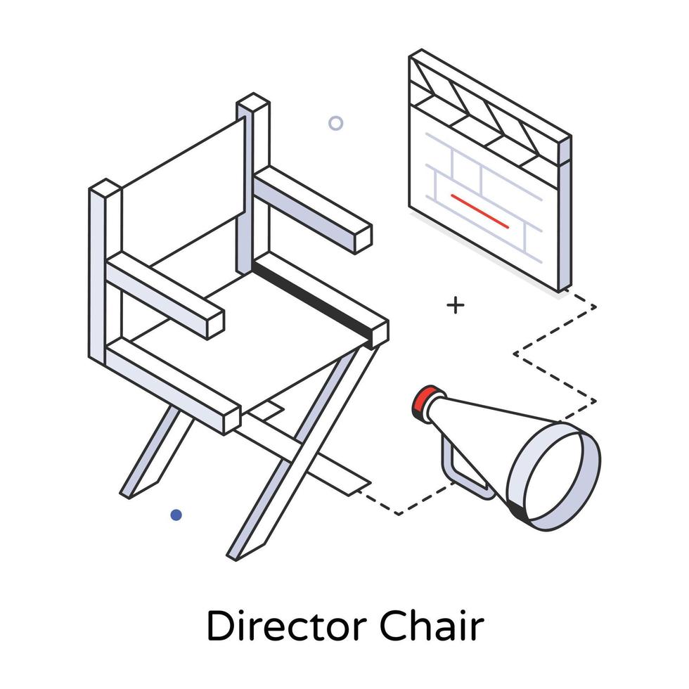 chaise de metteur en scène tendance vecteur