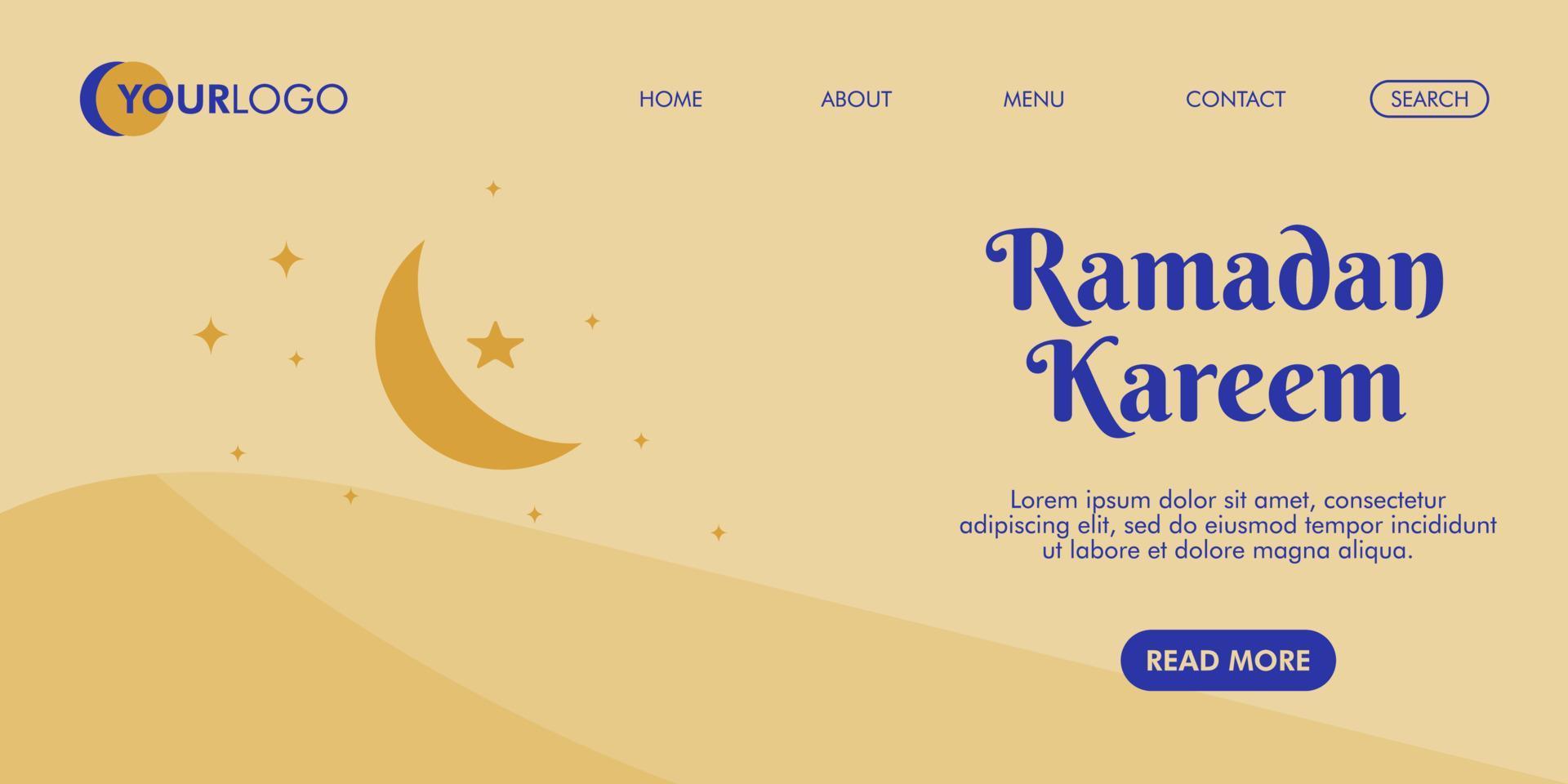 gratuit vecteur Ramadan kareem atterrissage page