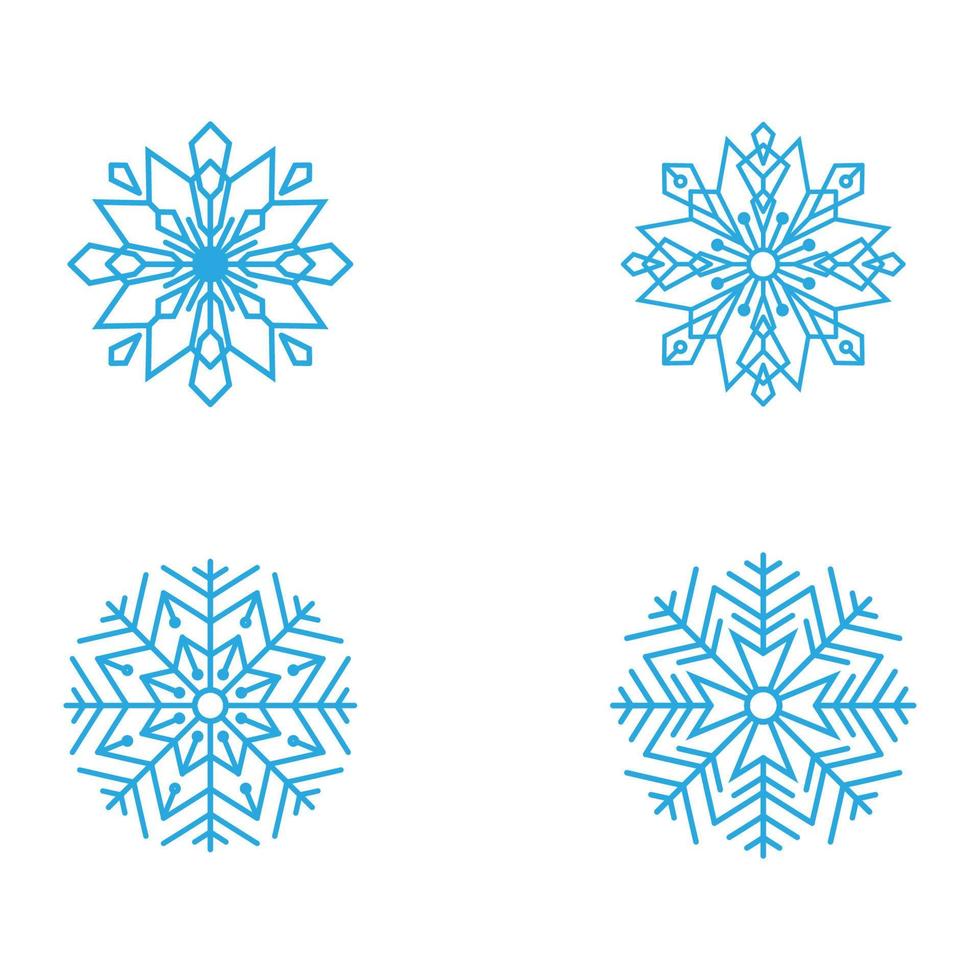 flocons de neige style conception illustration vecteur