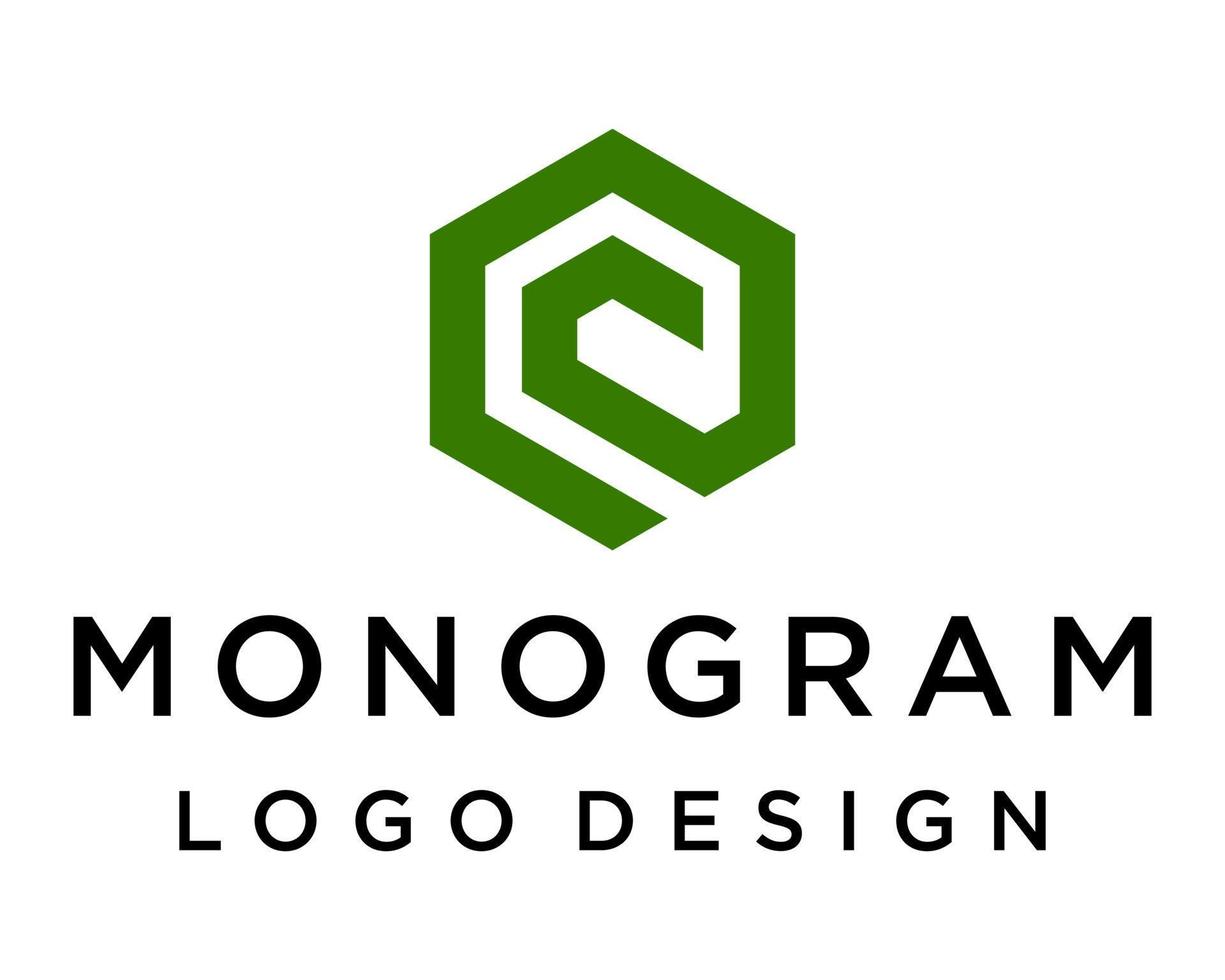 c lettre monogramme hexagone forme logo conception. vecteur