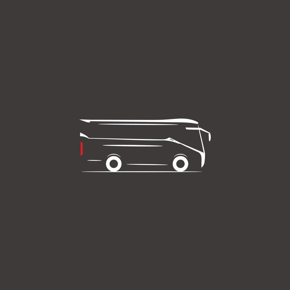 bus, Voyage autobus minimaliste logo conception vecteur illustration